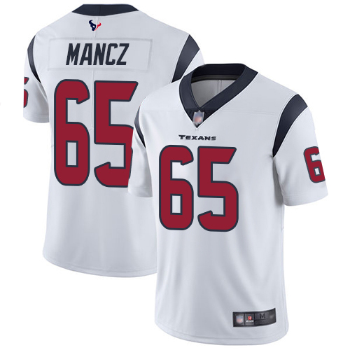 Houston Texans Limited White Men Greg Mancz Road Jersey NFL Football 65 Vapor Untouchable